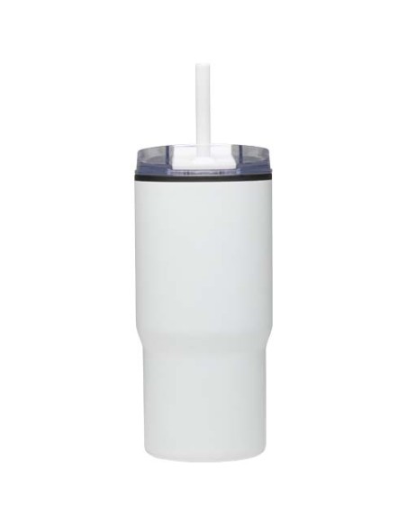 Bicchiere termico in materiale riciclato RCS a doppia parete con cannuccia da 540 ml Westin