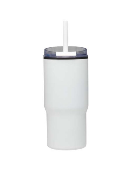 Bicchiere termico in materiale riciclato RCS a doppia parete con cannuccia da 540 ml Westin