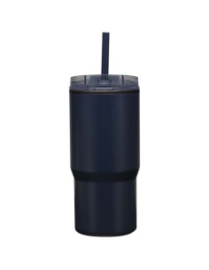 Bicchiere termico in materiale riciclato RCS a doppia parete con cannuccia da 540 ml Westin