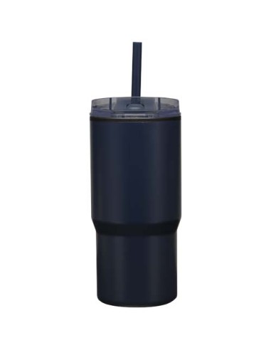 Bicchiere termico in materiale riciclato RCS a doppia parete con cannuccia da 540 ml Westin