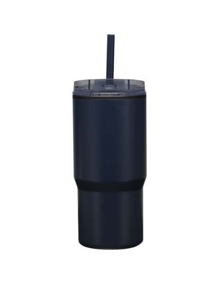 Bicchiere termico in materiale riciclato RCS a doppia parete con cannuccia da 540 ml Westin