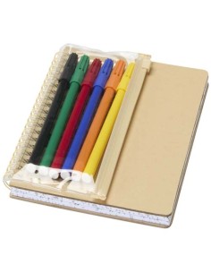 Set composto da un taccuino B6 con copertina rigida e pennarelli Squiggle