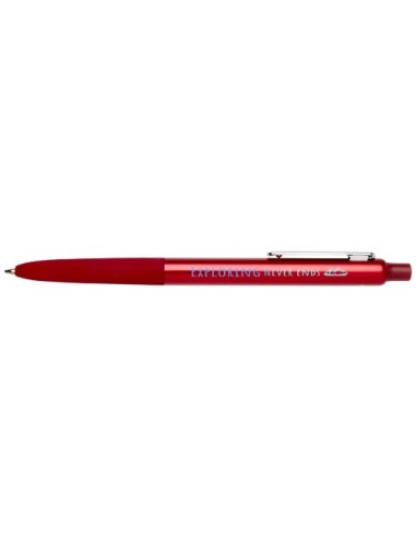 Penna a sfera a scatto in alluminio riciclato con finitura anodizzata Soffit (inchiostro blu)
