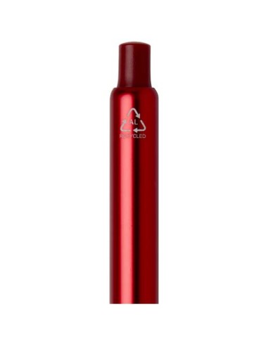 Penna a sfera a scatto in alluminio riciclato con finitura anodizzata Soffit (inchiostro blu)