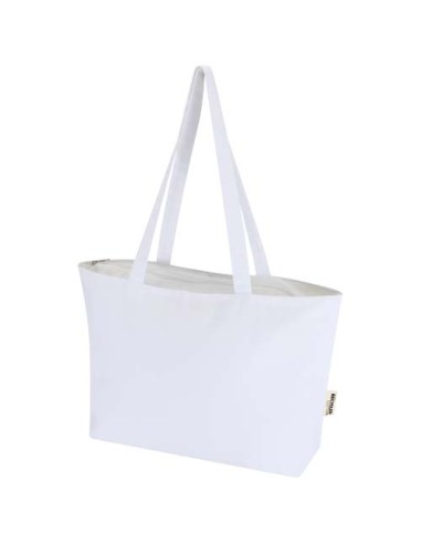 Shopper in cotone 320 g/m² con zip Ningbo - 15L