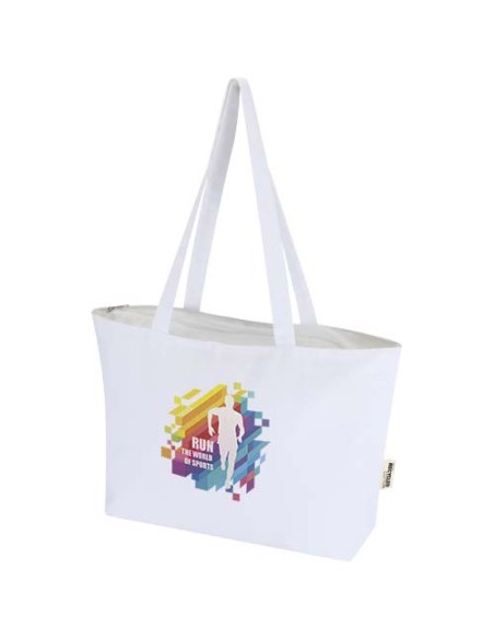 Shopper in cotone 320 g/m² con zip Ningbo - 15L