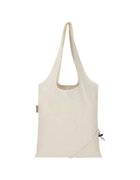 Borsa tote pieghevole in misto cotone riciclato certificato GRS da 140 g/m² Madras Blend- 7L