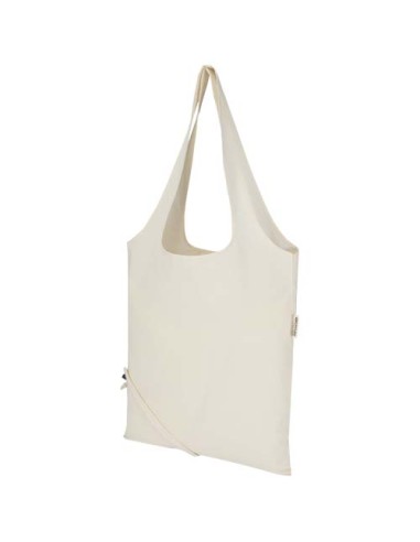 Borsa tote pieghevole in misto cotone riciclato certificato GRS da 140 g/m² Madras Blend- 7L