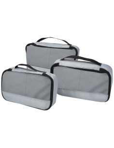 Sacchetti da viaggio in materiale riciclato GRS Jet - set da 3