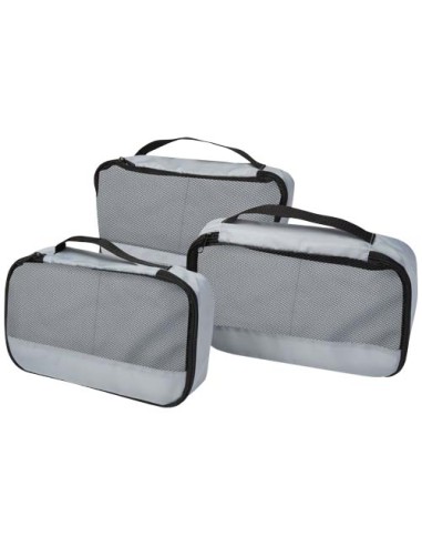 Sacchetti da viaggio in materiale riciclato GRS Jet - set da 3