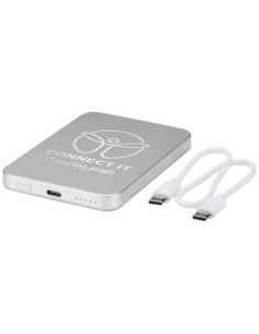 Power bank magnetico da 5000 mAh in alluminio riciclato RCS Avis 