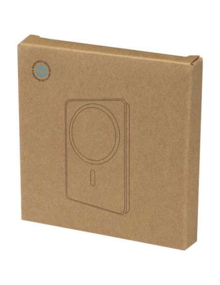 Power bank magnetico da 5000 mAh in alluminio riciclato RCS Avis 