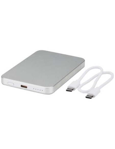 Power bank magnetico da 5000 mAh in alluminio riciclato RCS Avis 