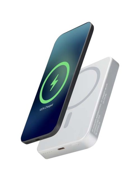 Power bank magnetico da 10.000 mAh in alluminio riciclato RCS Avis 