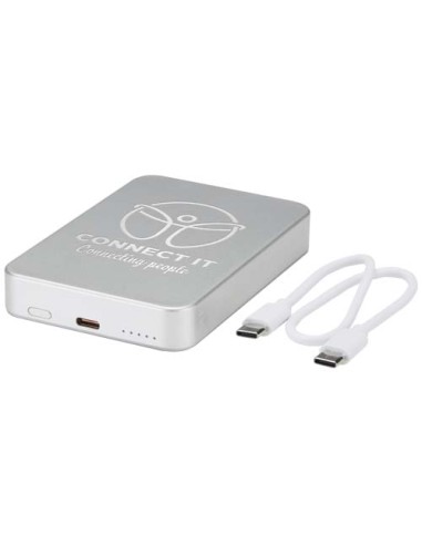 Power bank magnetico da 10.000 mAh in alluminio riciclato RCS Avis 