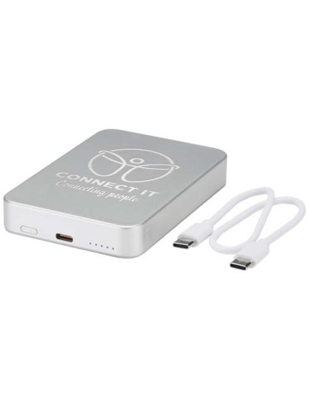 Power bank magnetico da 10.000 mAh in alluminio riciclato RCS Avis 