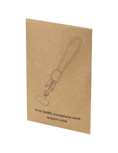 Lanyard da polso riciclato RCS con cavo di ricarica Type-C da 20 W integrato Arich