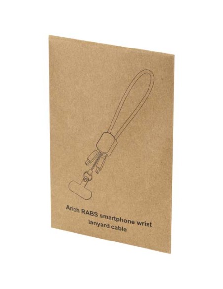 Lanyard da polso riciclato RCS con cavo di ricarica Type-C da 20 W integrato Arich