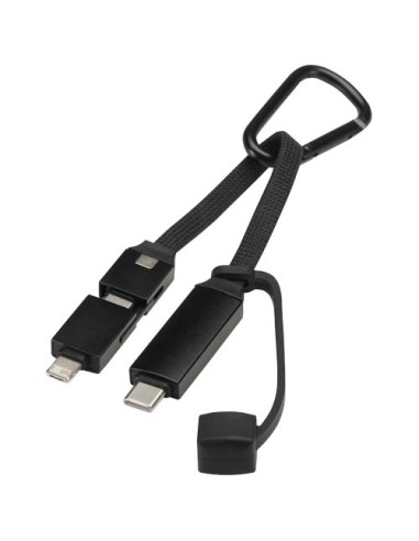 Cavo di ricarica da 65 W 3 in 1 in alluminio riciclato con moschettone Algieba