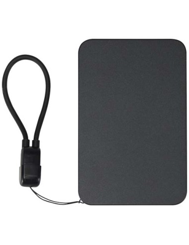 Power bank magnetico da 5000 mAh in plastica riciclata con lanyard SMART