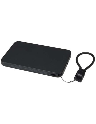 Power bank magnetico da 5000 mAh in plastica riciclata con lanyard SMART