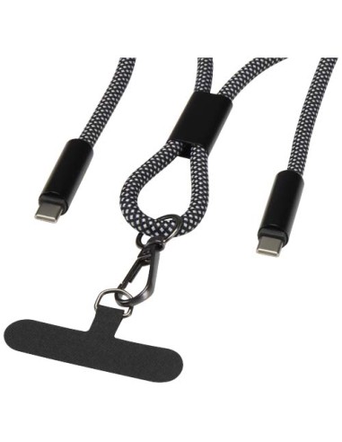 Cavo di ricarica da 65 W in RPET con lanyard SMART