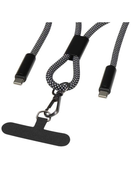 Cavo di ricarica da 65 W in RPET con lanyard SMART