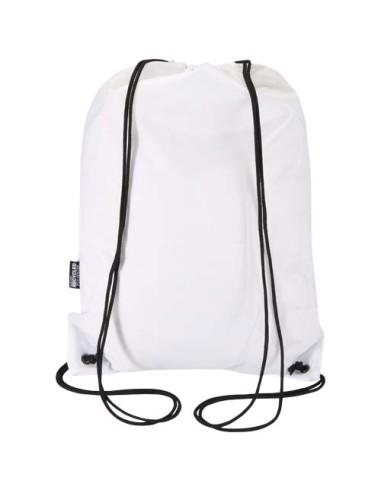 Borsa con coulisse in RPET con tasca frontale con cerniera Oriole - 5L