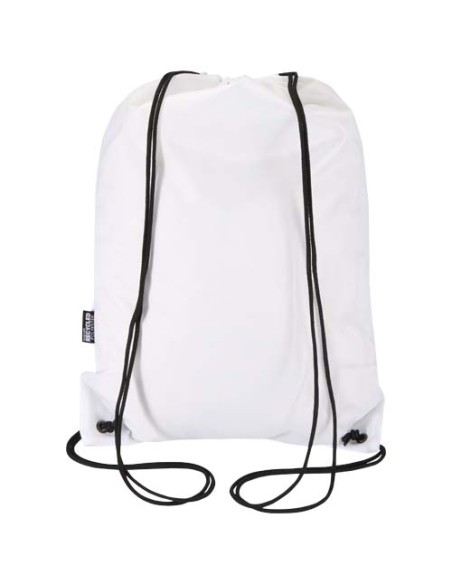 Borsa con coulisse in RPET con tasca frontale con cerniera Oriole - 5L