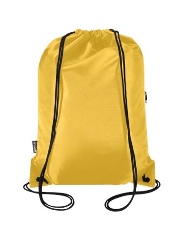 Borsa con coulisse in RPET con tasca frontale con cerniera Oriole - 5L