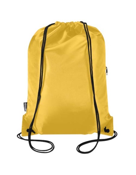 Borsa con coulisse in RPET con tasca frontale con cerniera Oriole - 5L