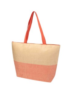 Borsa tote grande in carta paglia con cerniera Rhythm - 21L