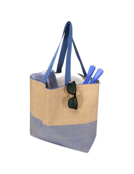 Borsa tote grande in carta paglia con cerniera Rhythm - 21L
