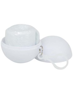 Poncho in contenitore rotondo di plastica con moschettone Fog