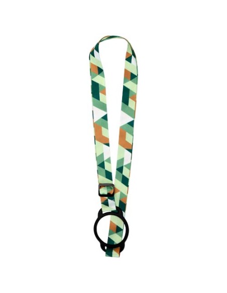 Lanyard Lior con stampa a sublimazione e braccialetto in silicone