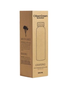 Borraccia Citizen Green Purflow da 500 ml in vetro borosilicato 