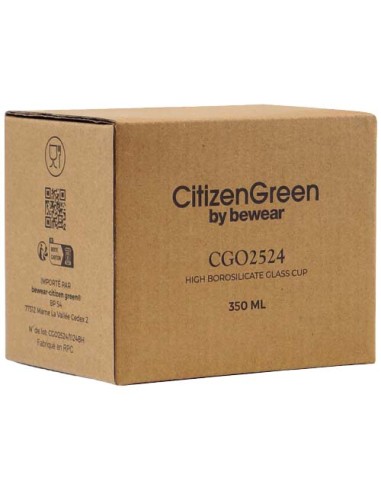 Tazza in vetro borosilicato Citizen Green Purdrink 