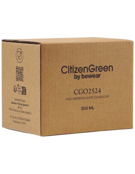 Tazza in vetro borosilicato Citizen Green Purdrink 