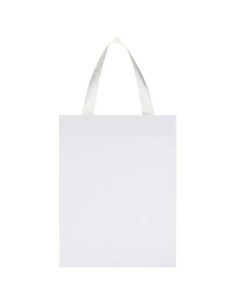 Borsa di carta Smartfold da 230 g/m² con manici a nastro e laminazione lucida - 24 x 10 x 32 cm