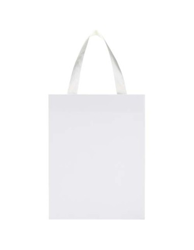 Borsa di carta Smartfold da 210 g/m² con manici a nastro e laminazione lucida - 24 x 10 x 32 cm