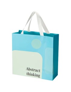 Borsa di carta da 230 g/m² con manici in nastro e laminazione lucida Smartfold - 31 x 12 x 31 cm