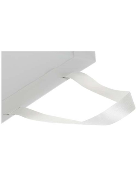 Borsa di carta da 230 g/m² con manici in nastro e laminazione lucida Smartfold - 31 x 12 x 31 cm