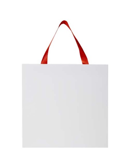 Borsa di carta da 230 g/m² con manici in nastro e laminazione lucida Smartfold - 31 x 12 x 31 cm