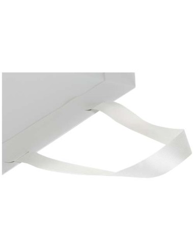 Borsa di carta da 230 g/m² con manici in nastro e laminazione opaca Smartfold  - 24 x 10 x 24 cm