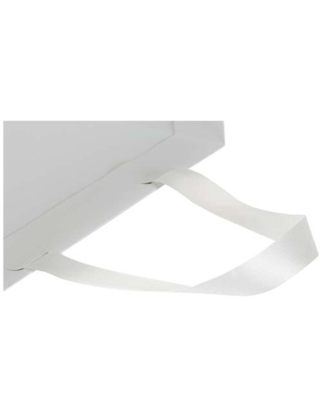 Borsa di carta da 230 g/m² con manici in nastro e laminazione opaca Smartfold  - 24 x 10 x 24 cm