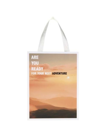 Borsa di carta Smartfold da 210 g/m² con manici in nastro e laminazione opaca - 24 x 10 x 32 cm