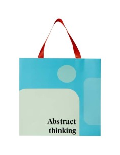 Borsa di carta Smartfold da 230 g/m² con manici in nastro e laminazione opaca - 31 x 12 x 31 cm