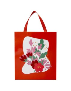 Borsa di carta da 230 g/m² con manici in nastro e laminazione opaca Smartfold - 31 x 12 x 39 cm