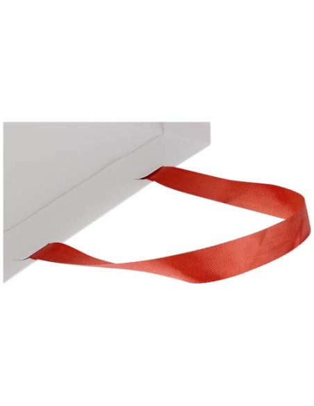 Borsa di carta da 230 g/m² con manici in nastro e laminazione opaca Smartfold - 31 x 12 x 39 cm