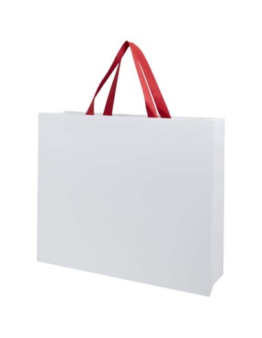 Borsa di carta da 230 g/m² con manici a nastro e laminazione opaca  Smartfold- 42 x 12 x 35 cm